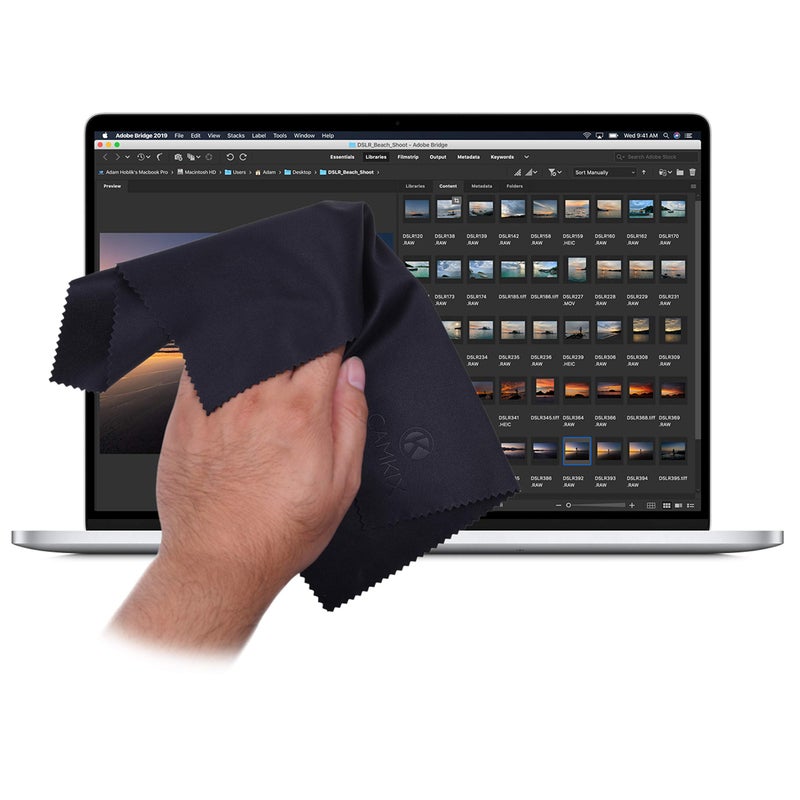 CamKix Microfiber Cover Cloth Cleaning Set - Compatible with Apple MacBook Pro (15-16â€) - 4X Keyboard Liner Cloth, 1x Double Sided Cloth and 1 x Lens Cleaning Paper Tissue Booklet - Image 5
